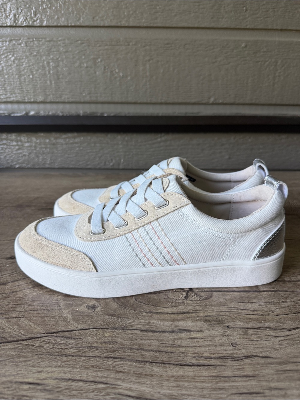 Revitalign Orthotic Canvas Women’s White and Beige Platform Sneakers size 9 - Picture 5 of 11